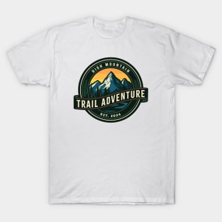 High Mountain Trail Adventure badge logo T-Shirt